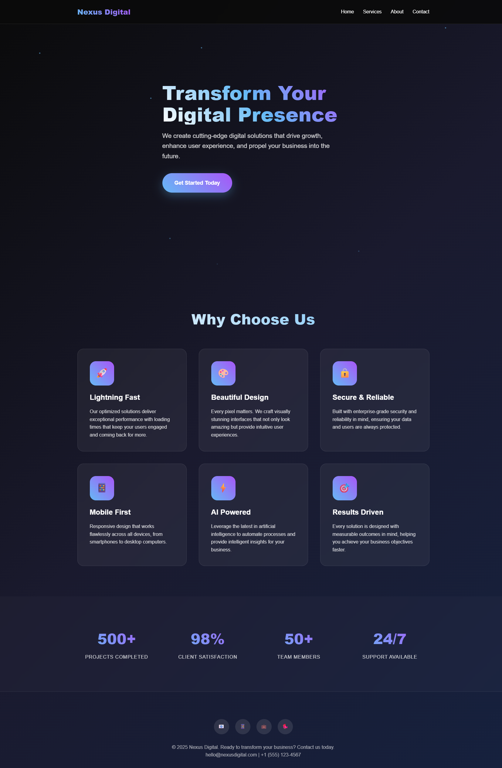Landing Page Screenshot